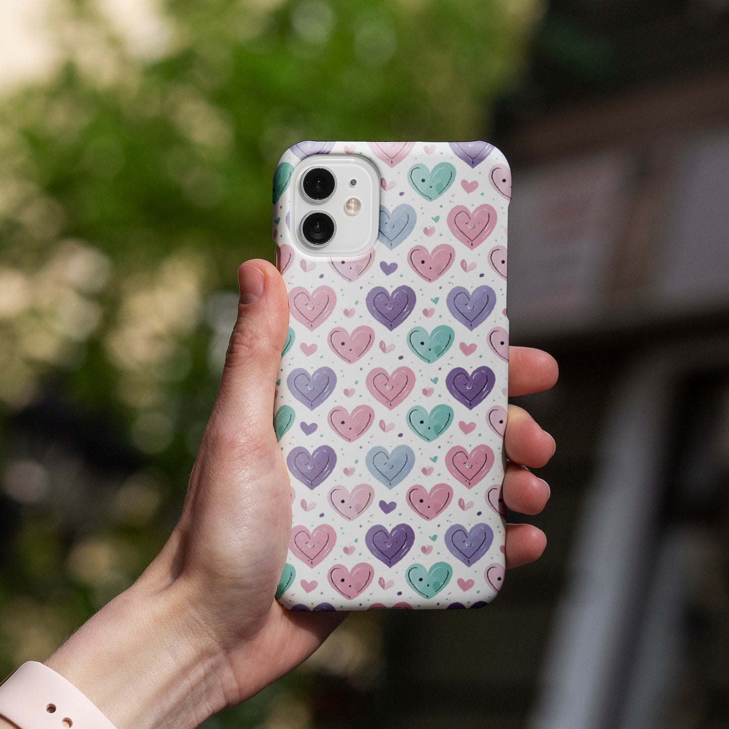 Cute love design snap case