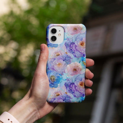 Immerse Your Device in Nature's Symphony: Abstract Floral Design Snap Case