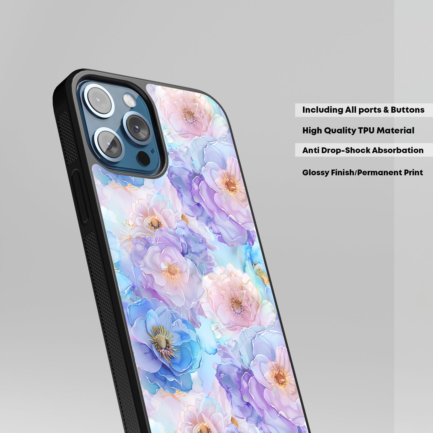 Immerse Your Device in Nature's Symphony: Abstract Floral Design Snap Case