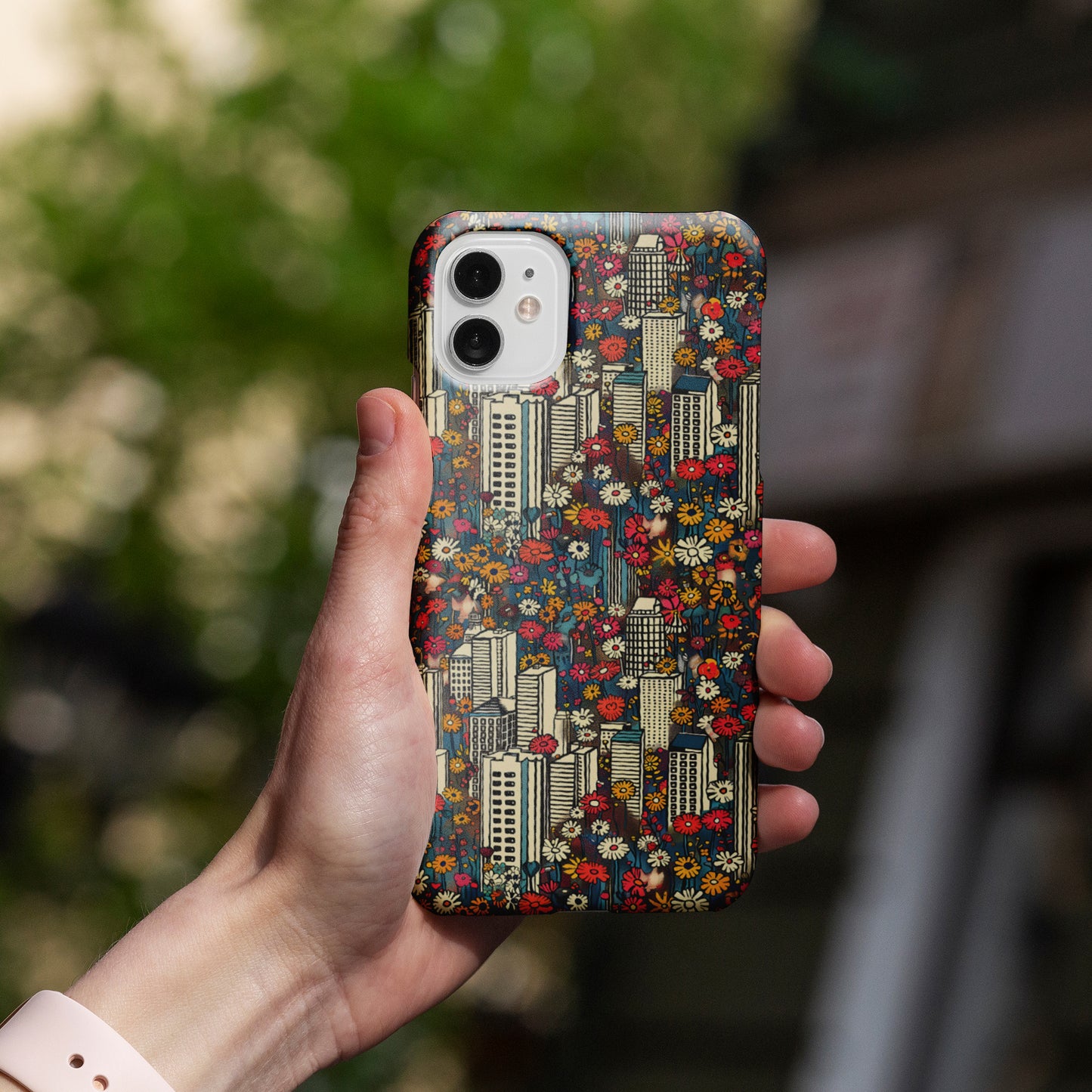 Discover Urban Chic: Introducing Our City Floral Design Snap Case