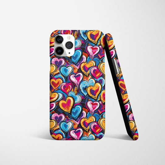 Celebrate Love in Style: Graffiti Hearts Valentines Seamless Backgrounds Patterns Snap Case