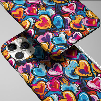 Embrace the spirit of romance and creativity with our Graffiti Hearts Valentines Seamless Backgrounds Patterns Phone Case. Featuring a vibrant array of graffiti-inspired hearts seamlessly woven together, this case is a perfect expression of love and style