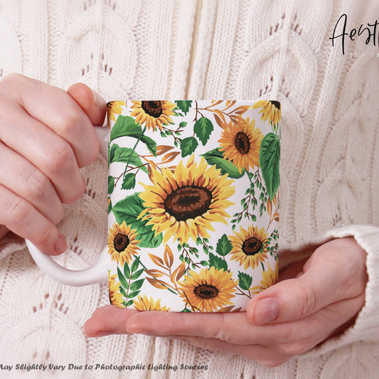 Bloom with Joy: Watercolor Sunflower Mugs