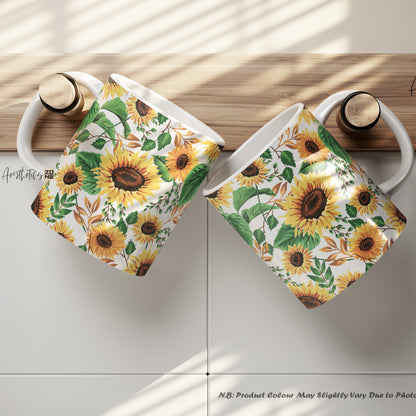 Bloom with Joy: Watercolor Sunflower Mugs