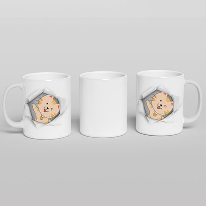 3D cat design coffee mugs