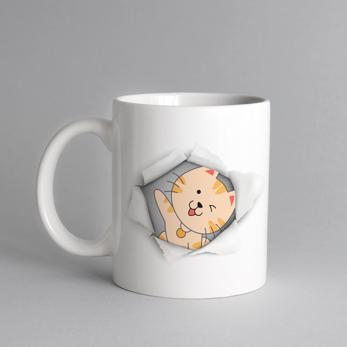 3D cat design coffee mugs