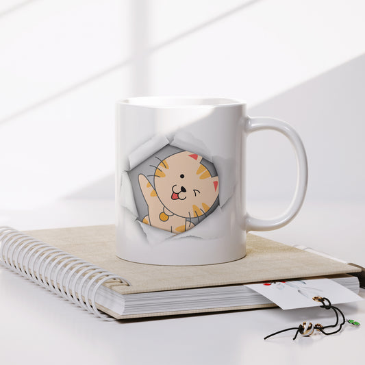 3D cat design coffee mugs