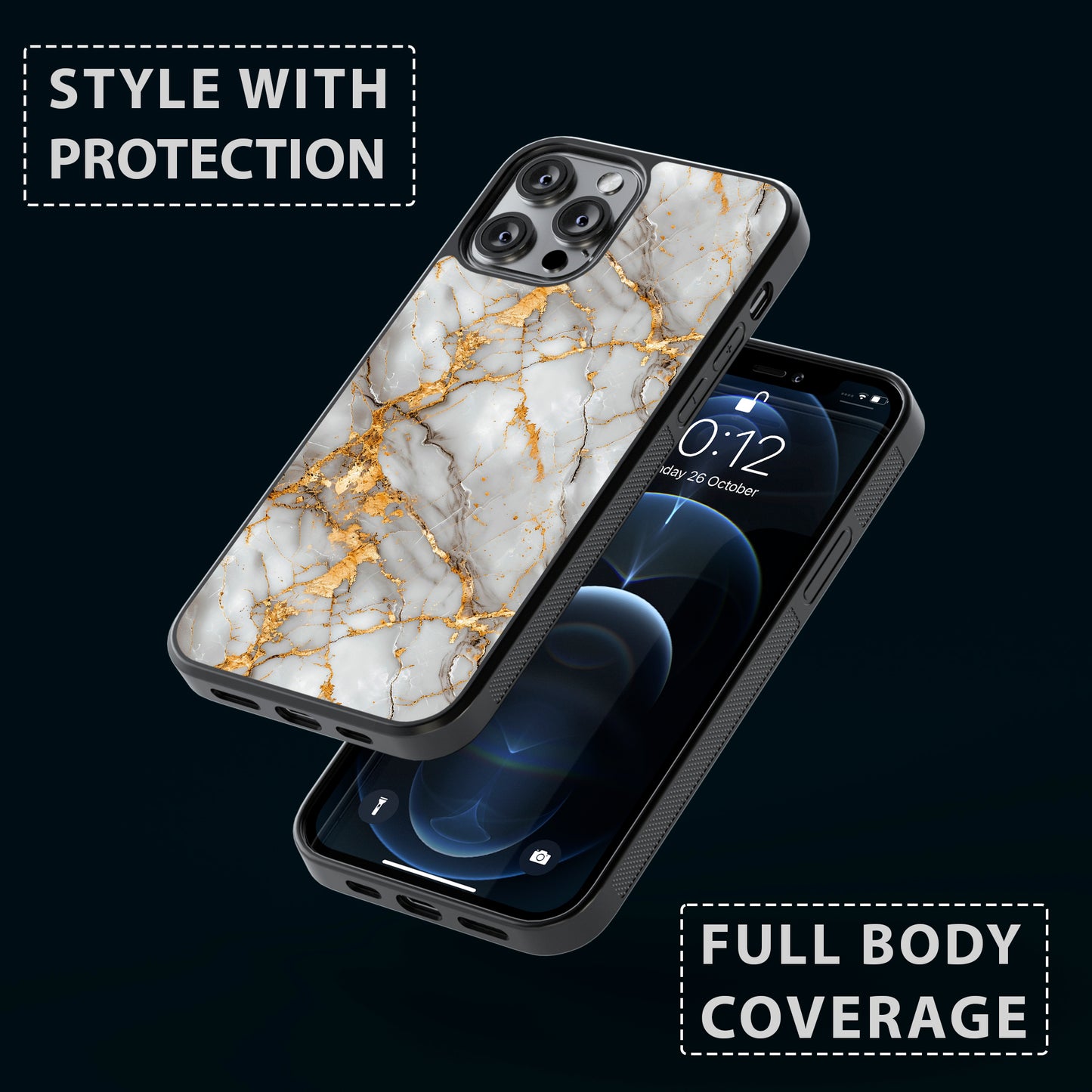 Elegance Redefined: Light Grey Gold Abstract Design Phone Case