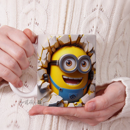 Banana-rama Fun: Adorable Minions 3D Ceramic Mug