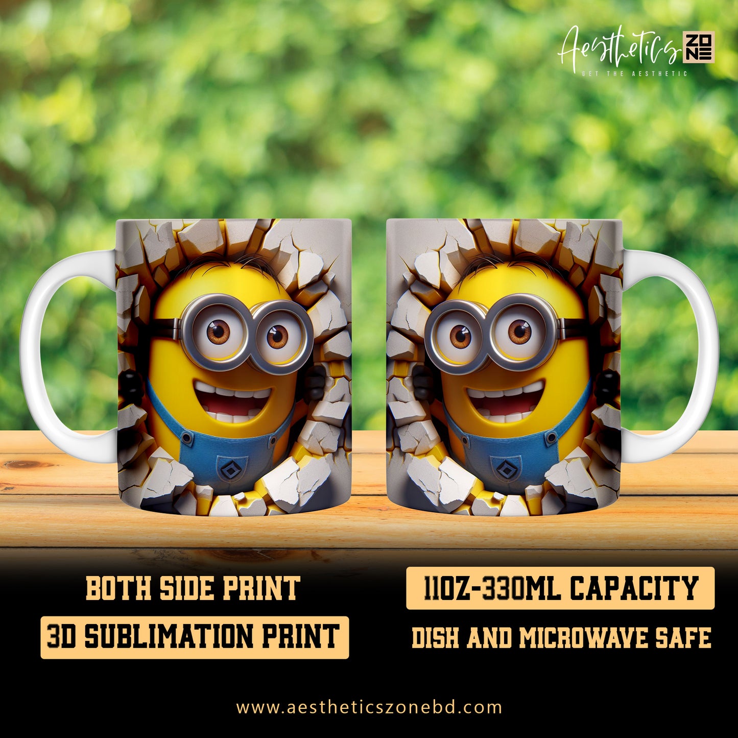 Banana-rama Fun: Adorable Minions 3D Ceramic Mug