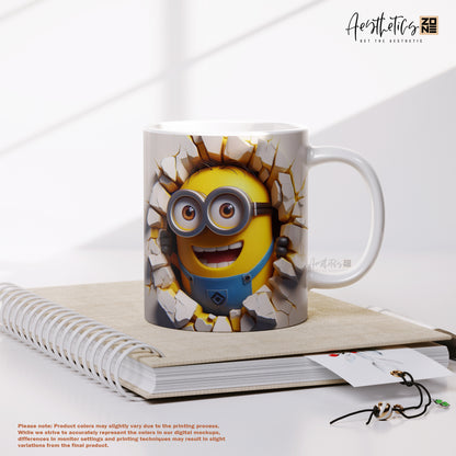 Banana-rama Fun: Adorable Minions 3D Ceramic Mug