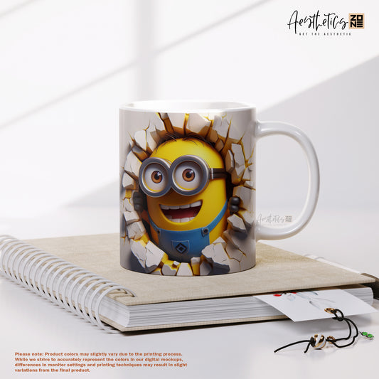 Banana-rama Fun: Adorable Minions 3D Ceramic Mug