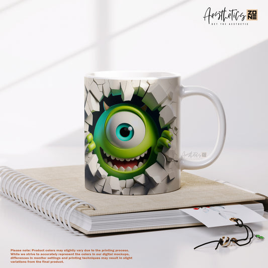 Monstrous Delight: Mike Wazowski 3D Ceramic Mug