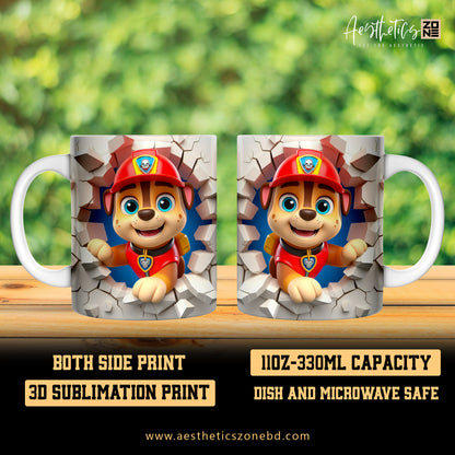 Adventure Awaits: Paw Patrol 3D Ceramic Mug