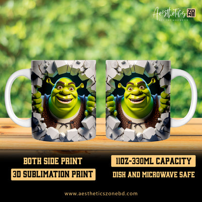 Enter the Fairytale: Shrek 3D Ceramic Mug