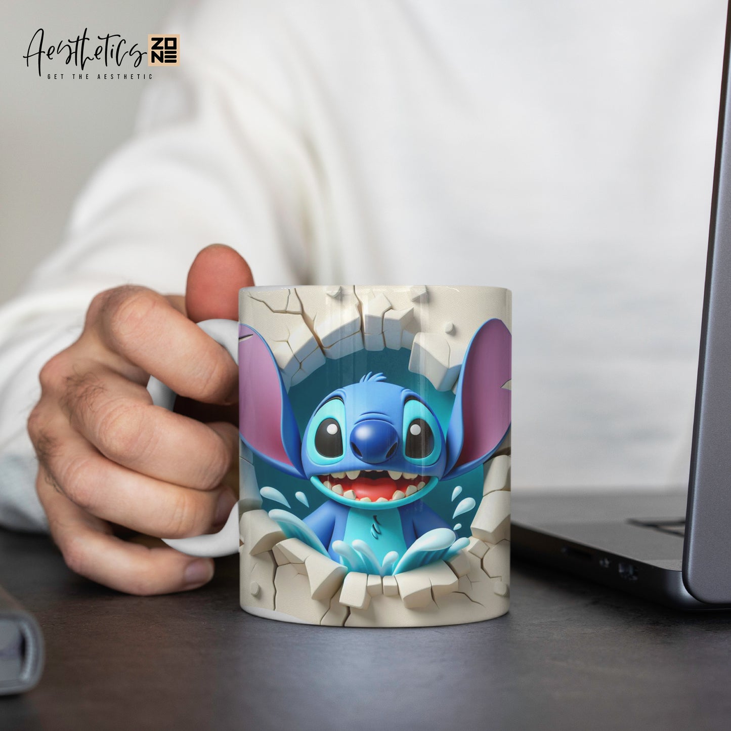 Experience Ohana: Stitch 3D Ceramic Mug