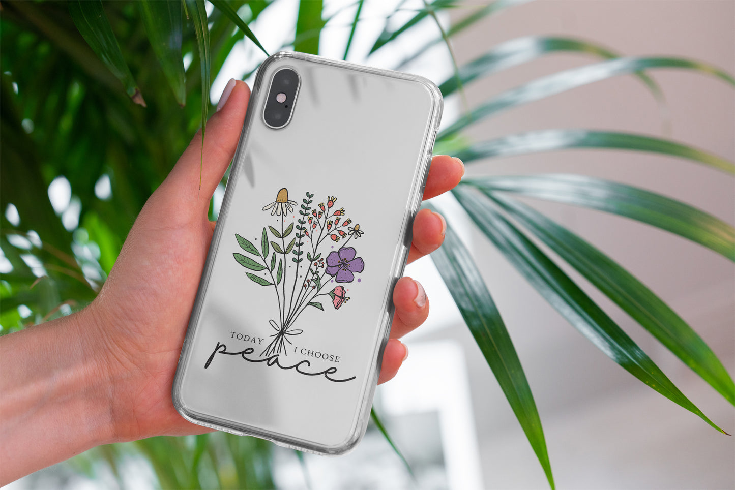 Today I Choose Peace Design Flexi Clear Case