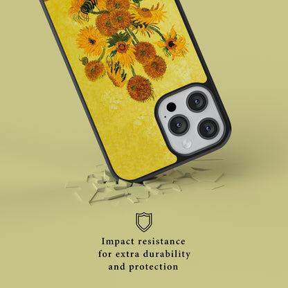 Yellow Floral VanGogh design Premium 2D Case