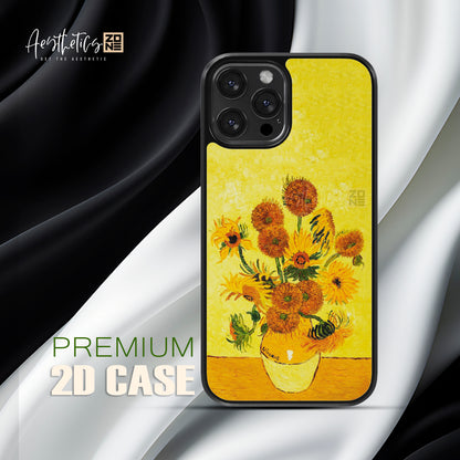 Yellow Floral VanGogh design Premium 2D Case