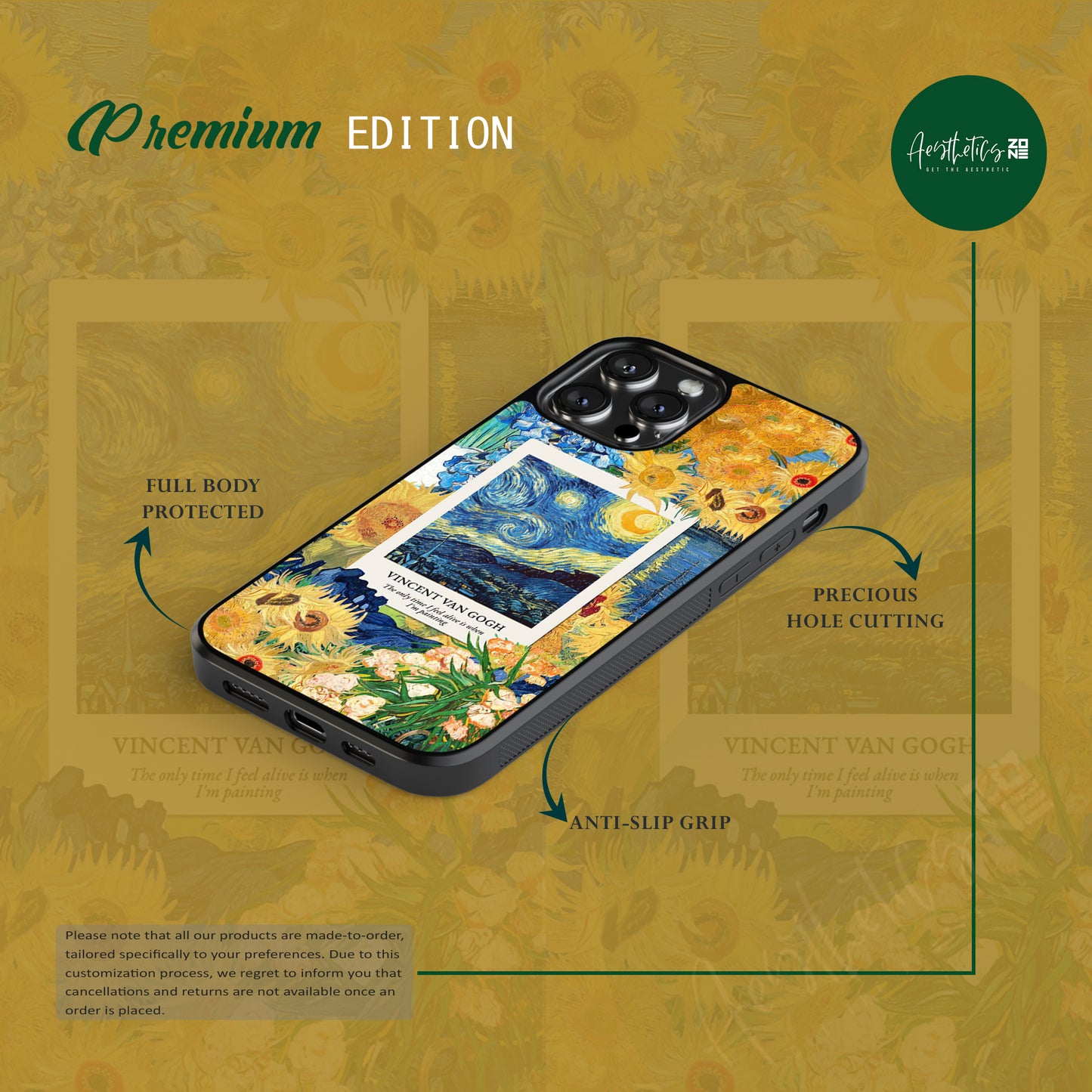 Classic VanGogh Design Premium 2D Case