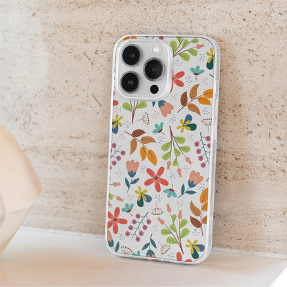 Elevate Your Phone's Style with Our Aesthetics Floral Pattern Transparent Case