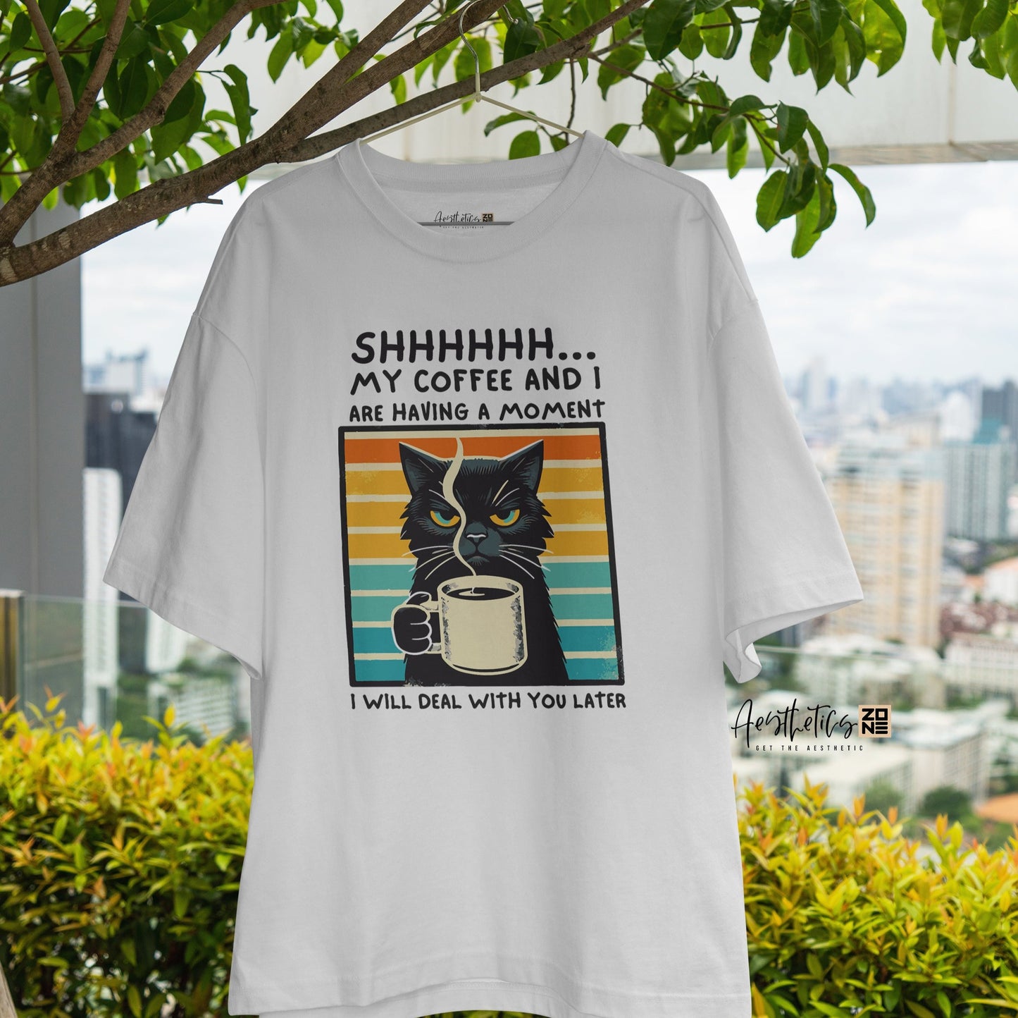 Cat & Coffee Lovers Unite: Perfect Tees for Quiet Moments!