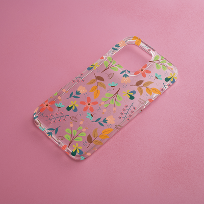 Elevate Your Phone's Style with Our Aesthetics Floral Pattern Transparent Case