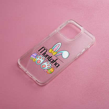 Personalized Bunny Design Clear Cases with Custom Names