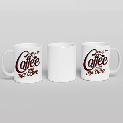 Coffee and crime aesthetic design coffee mug