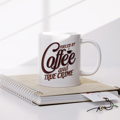 Coffee and crime aesthetic design coffee mug