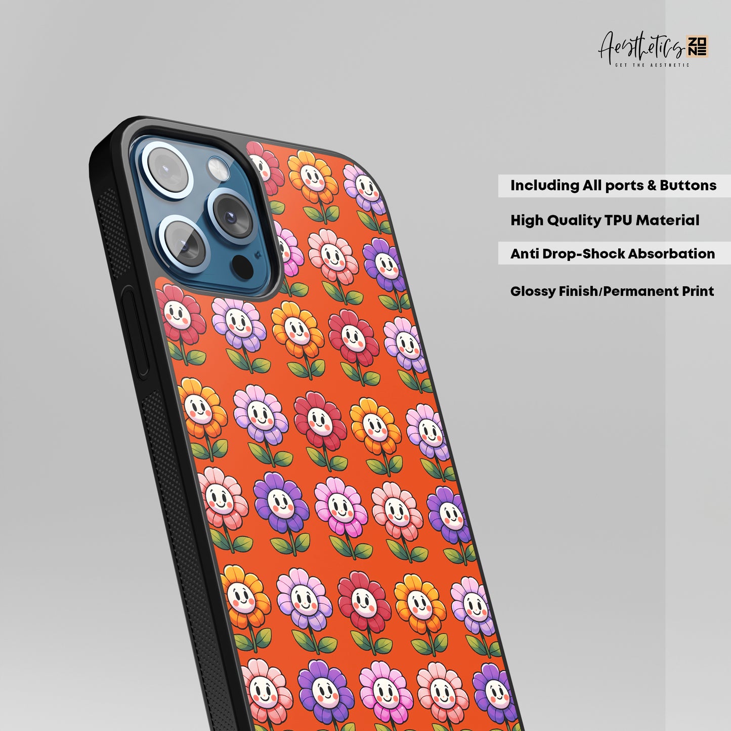 Spread Happiness Everywhere You Go with Our Hippie Daisy Smile Flower Phone Cases