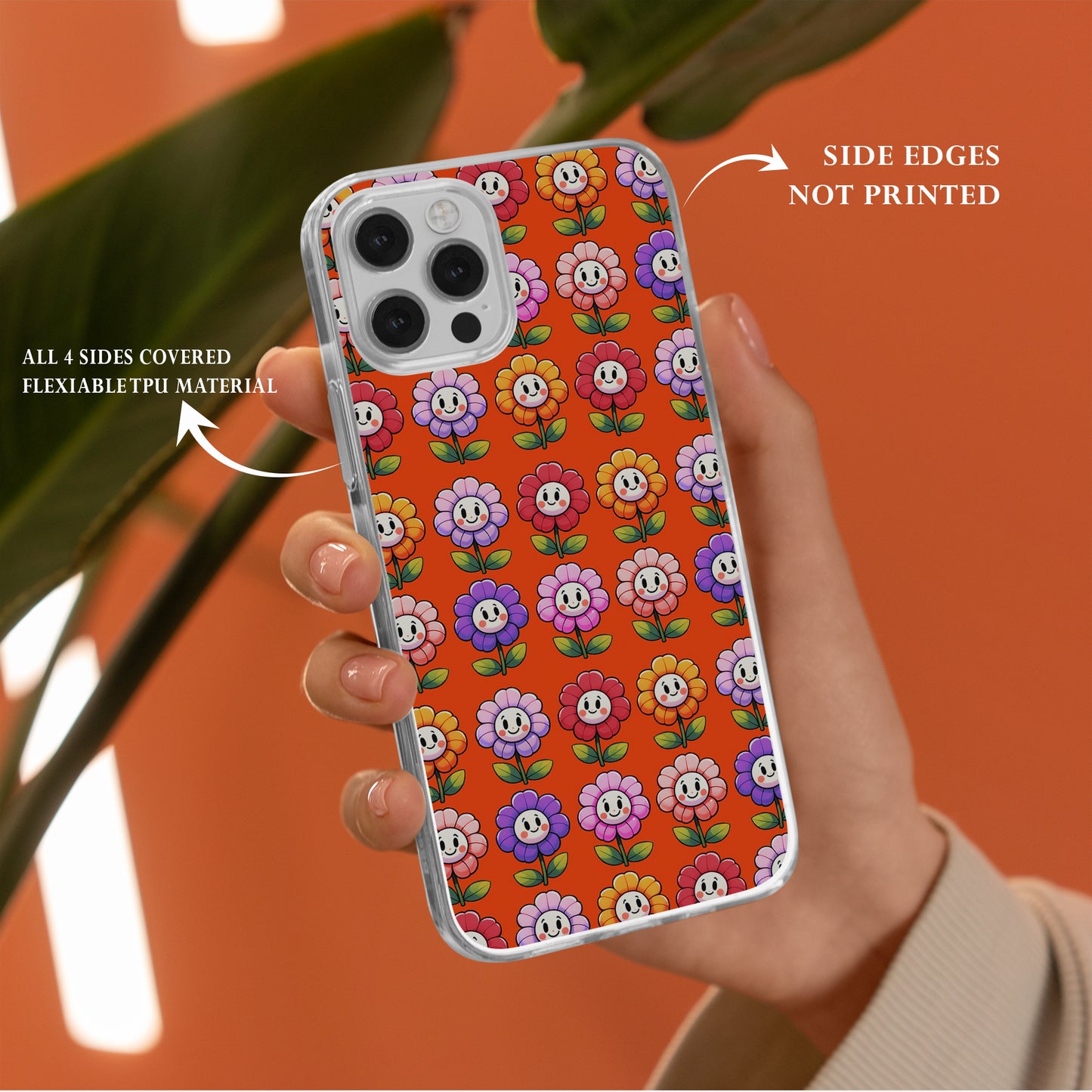 Spread Happiness Everywhere You Go with Our Hippie Daisy Smile Flower Phone Cases