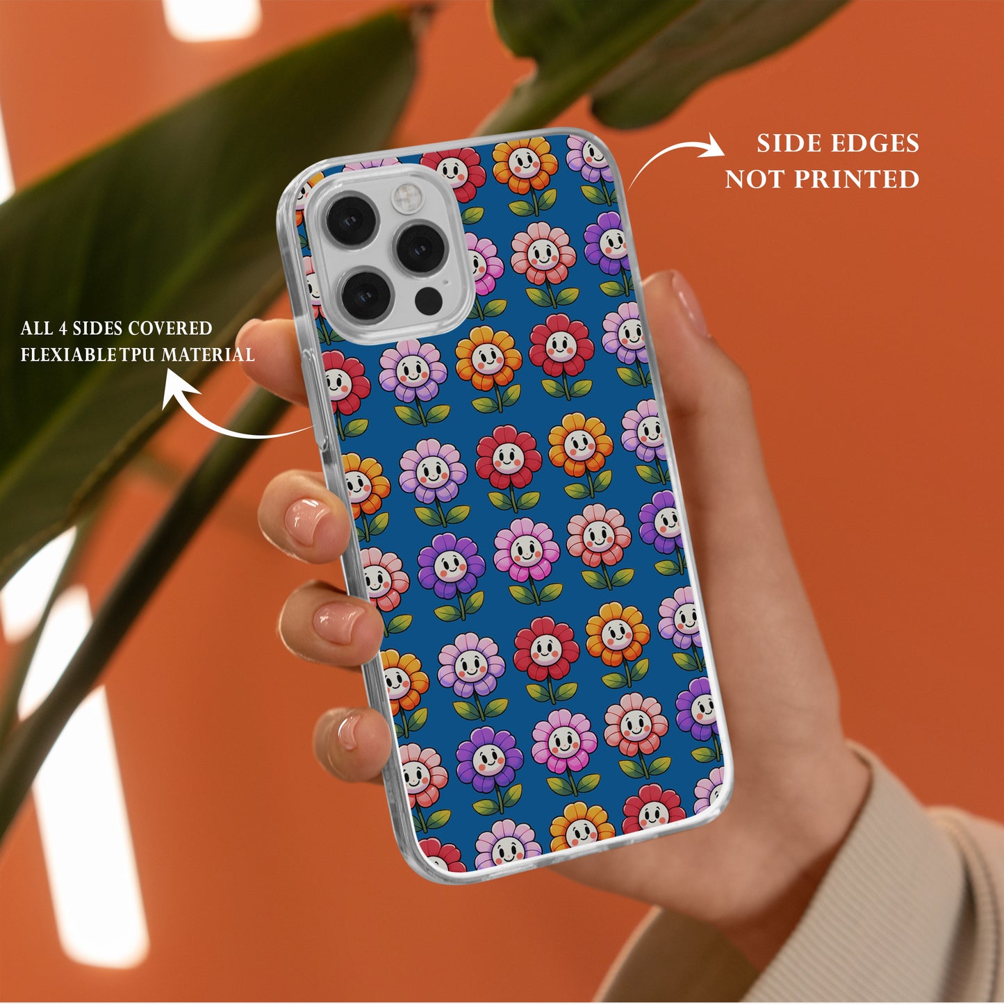 Spread Happiness Everywhere You Go with Our Hippie Daisy Smile Flower Phone Cases