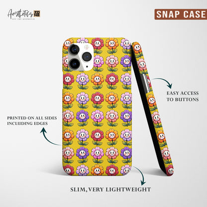 Spread Happiness Everywhere You Go with Our Hippie Daisy Smile Flower Phone Cases