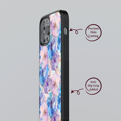 Dive into Pastel Beauty: Premium Glossy Phone Cover with Alcohol Ink Design