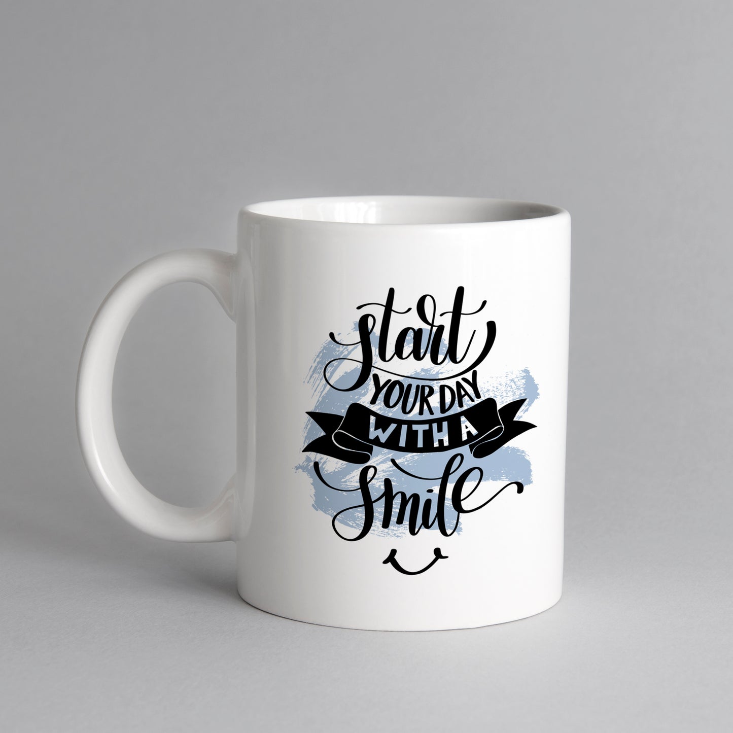 Start your day with smile morning positive affirmation coffee mugs