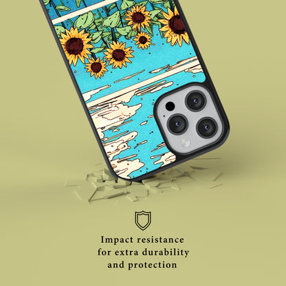 Brighten Your Day - Sunflower & Water Sun Phone Case