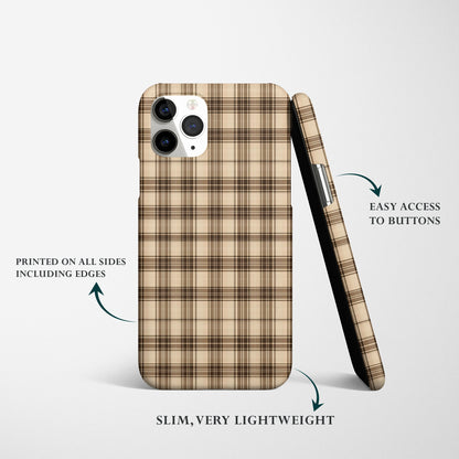 Tartan Beige Brown Plaid Design Phone Case