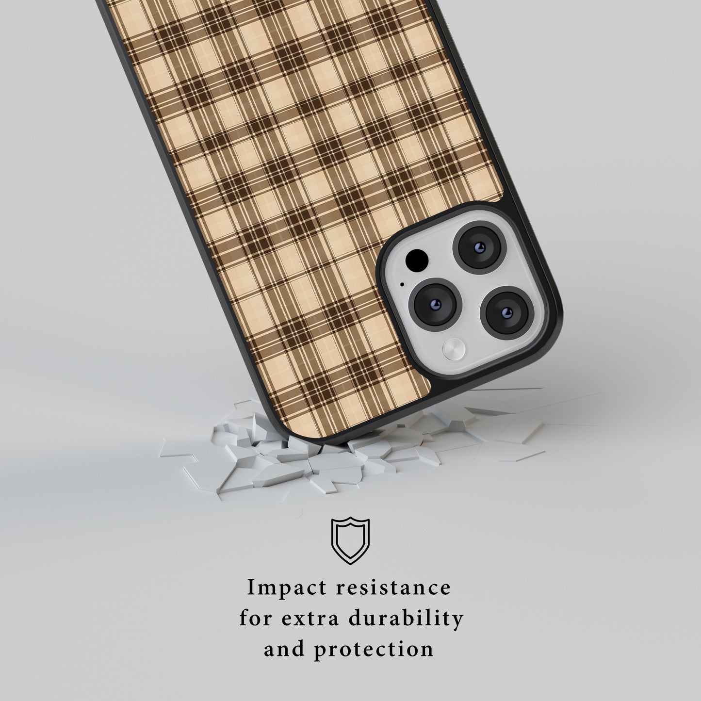 Tartan Beige Brown Plaid Design Phone Case