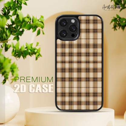 Tartan Beige Brown Plaid Design Phone Case