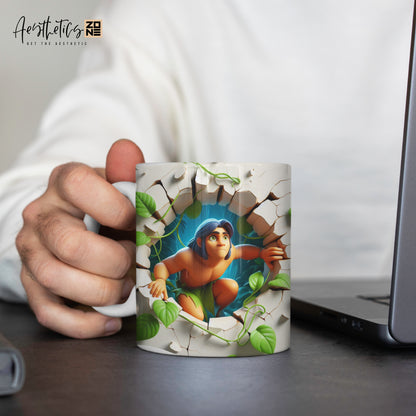 Embrace the Jungle: Tarzan 3D Ceramic Mug