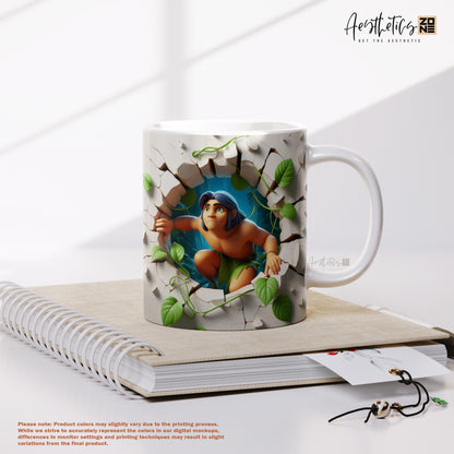 Embrace the Jungle: Tarzan 3D Ceramic Mug