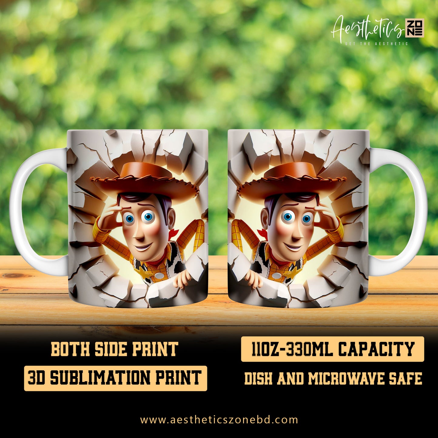 Yee-haw Adventure: Toy Story Woody 3D Ceramic Mug