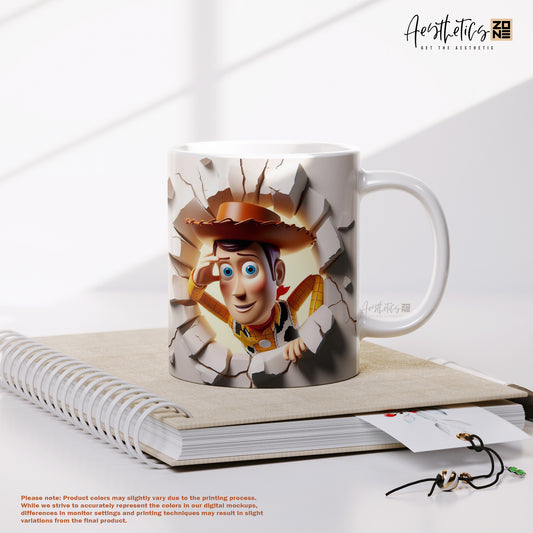 Yee-haw Adventure: Toy Story Woody 3D Ceramic Mug