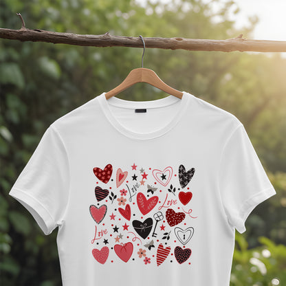 Wear Your Heart on Your Sleeve with Our Valentine Heart Shape T-Shirt