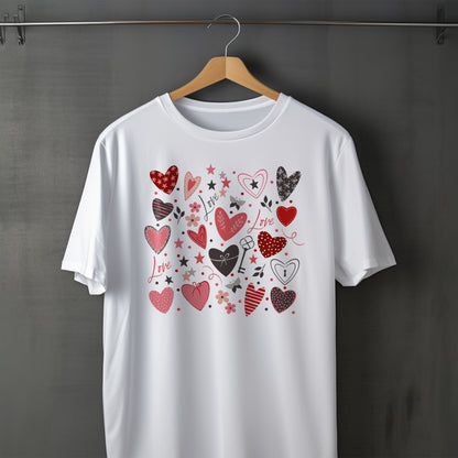 Wear Your Heart on Your Sleeve with Our Valentine Heart Shape T-Shirt