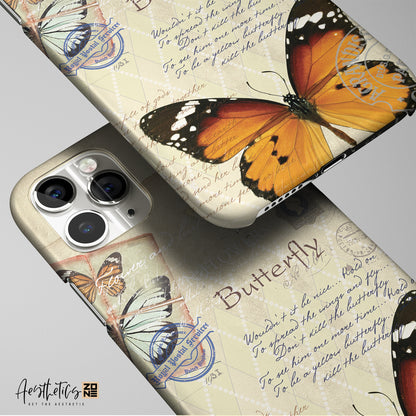 Send a Touch of Nostalgia with Our Vintage Butterfly Postcard Design