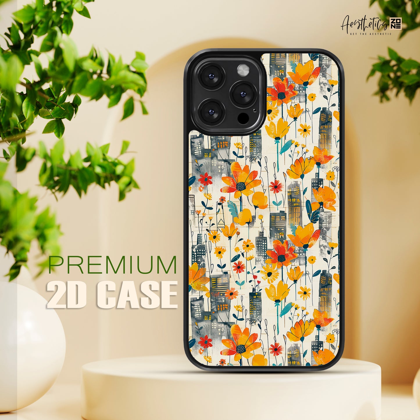 Capture the Charm: Vintage Cityscape Wildflowers Cases